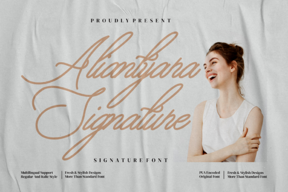 Aliantyara Signature: A Charming Script Font for Crafters