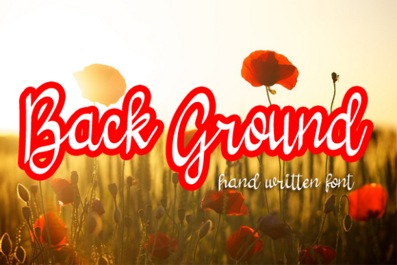 Back Ground: A Charming Script Font for Crafters