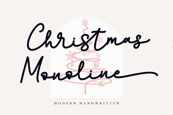 Christmas Monoline: A Delicate Script Font for Elegant Web Designs