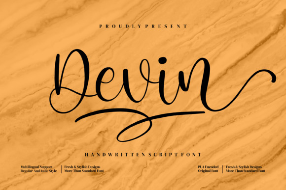 Devin: A Sweet and Cursive Font for Elegant Branding