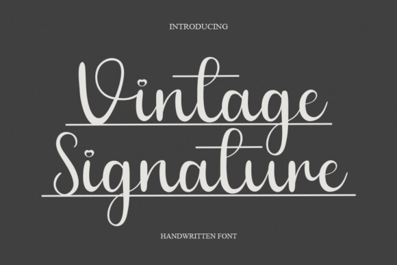 Exploring Vintage Signature: A Refined Script Font for Branding
