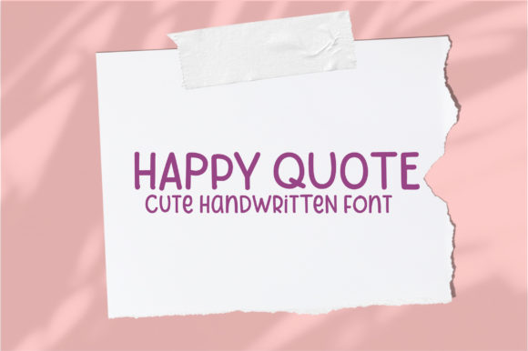 Happy Quote: A Charming Handwritten Font for Creative Branding
