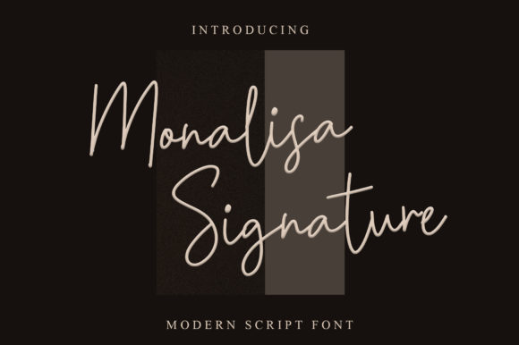 Monalisa Signature: A Refined Script Font for Editorial Elegance