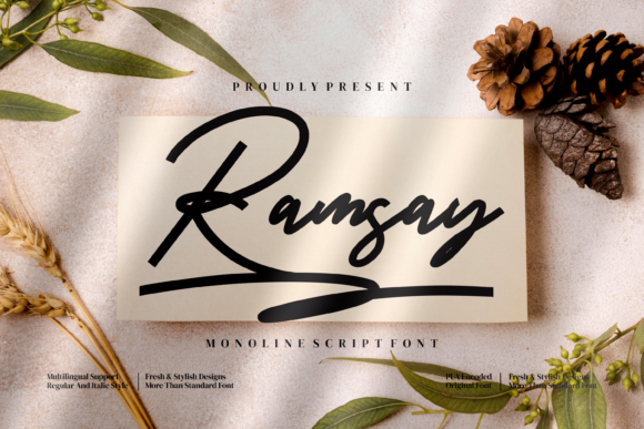 Ramsay: A Charming Vintage Script Font for Crafters