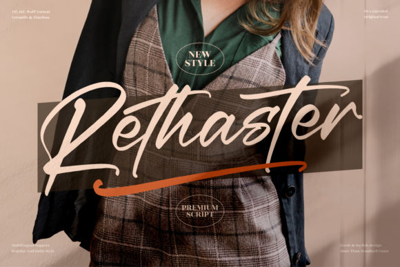 Rethaster: The Elegant Script Font for Eye-Catching Designs