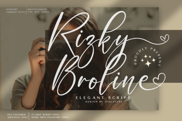 Rizky Broline: A Charming Script Font for Crafters