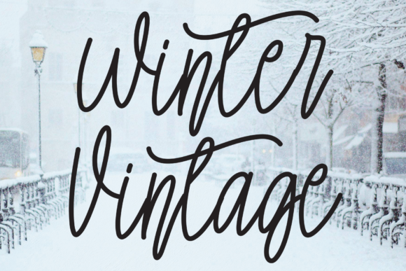 Winter Vintage: A Handwritten Font for Elegant Branding